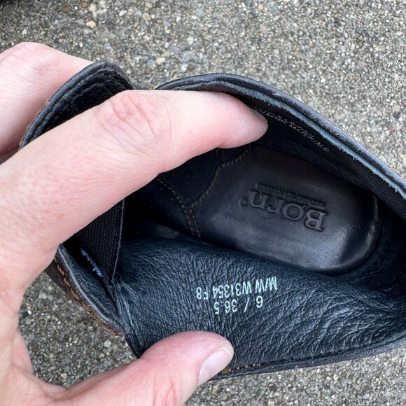 Born Rascal Ankle Bootie Womens 6 Brown Pull On Leather Square Toe Western Boots - Picture 4 of 9